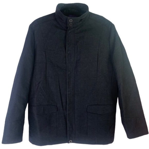 MEXX men coat in dark grey mid length long sleeve front zipper size 44 - Picture 16 of 16